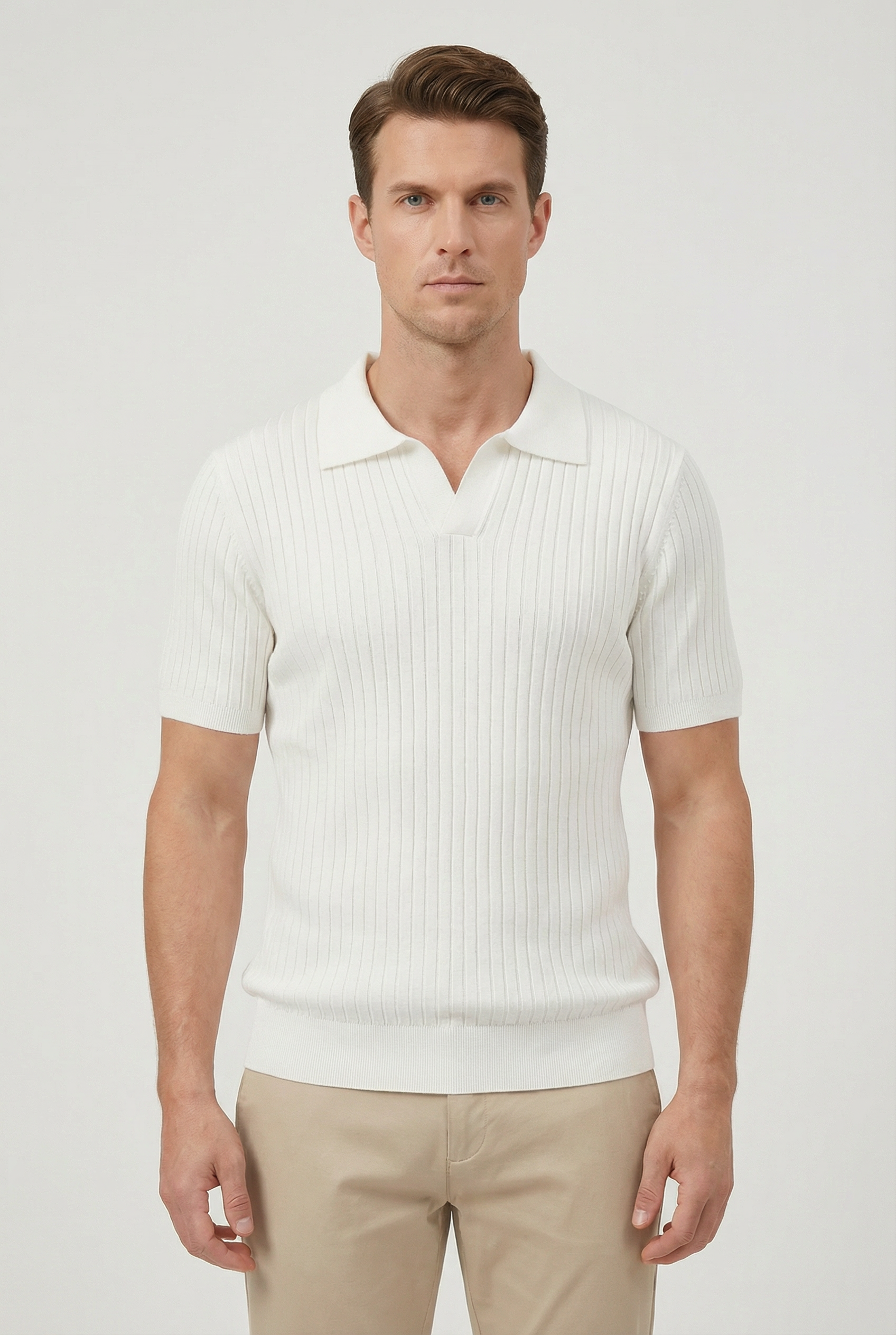 Men’s Short Sleeve Polo Shirt in Cotton Polyester Blend